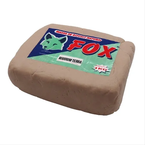 Massa de Biscuit - 1kg - Marrom Terra - Fox