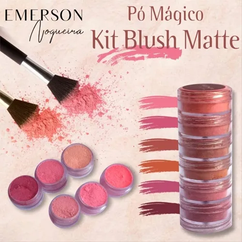 Kit Pó Mágico - Blush Matte - 13g - Emerson Nogueira