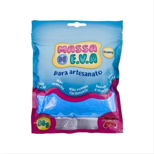 Massa de EVA - 50g - Azul Claro - Make+