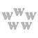 Resina Letra W - 5 Peças