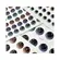 Olhos Resinados Adesivos - ref. 460 - Tam. P - Cartela com 63 pares - Monicarts