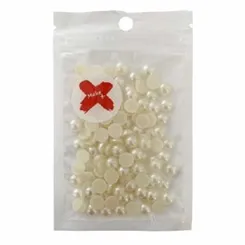 Pedra Decorativa - 8mm - Meia Pérola - 17g - Champagne - Make+