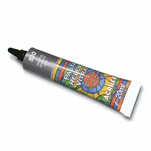 Pasta Relevo Vitral - 20ml - Grafite - 530 - Acrilex