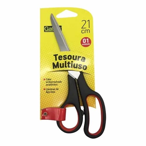 Tesoura Multiuso Aço Inox - 21cm - Make+