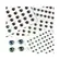 Olhos Resinados Adesivos - ref. 485 - Tam. M - Cartela com 40 pares - Monicarts
