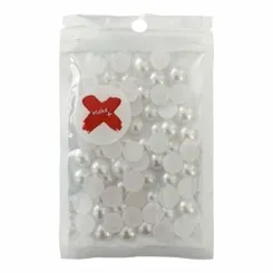Pedra Decorativa - 10mm - Meia Pérola - 17g - Branco - Make+