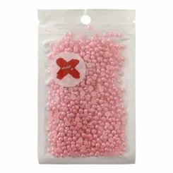 Pedra Decorativa - 4mm - Meia Pérola - 17g - Rosa Perolado - Make +