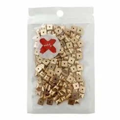 Pedra Decorativa - 8mm - Chaton Quadrado - 17g - Dourado - Make +