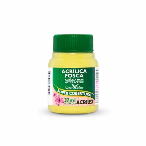 Tinta Acrílica Fosca - 37ml - Amarelo Limão - 504 - Acrilex