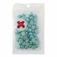 Pedra Decorativa - 10mm - Meia Pérola - 17g - Azul Perolado -  Make +