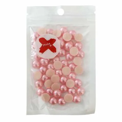 Pedra Decorativa - 10mm - Meia Pérola - 17g -Rosa Perolado - Make +