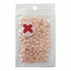 Pedra Decorativa - 8mm - Meia Pérola - 17g - Rose - Make+