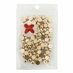 Pedra Decorativa - 8mm - Meia Pérola - 17g - Dourado - Make +