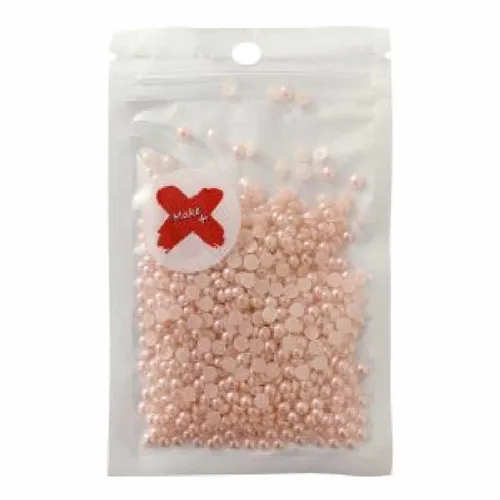 Pedra Decorativa - 4mm - Meia Pérola - 17g - Rose - Make +