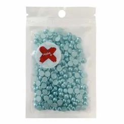 Pedra Decorativa - 6mm - Meia Pérola - 17g - Azul Perolado - Make +