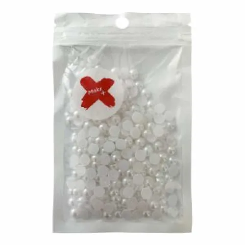 Pedra Decorativa - 6mm - Meia Pérola - 17g - Branco - Make +
