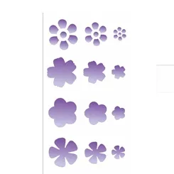Stencil - 07x15cm - Flores - OPA1961 - Opa Criando Arte