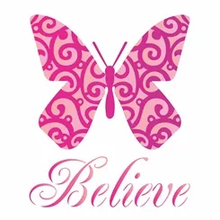 Stencil Duplo - 14x14cm - Borboleta Believe - OPA1370 - Opa Criando Arte