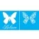 Stencil Duplo - 14x14cm - Borboleta Believe - OPA1370 - Opa Criando Arte
