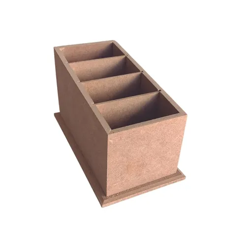 Porta Controle MDF 4 Divisões - 20x10x12cm