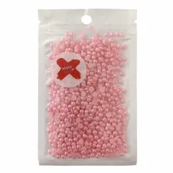 Pedra Decorativa - 6mm - Meia Pérola - 17g - Rosa Perolado - Make +