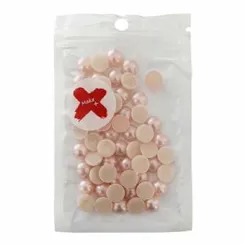 Pedra Decorativa - 10mm - Meia Pérola - 17g - Rose - Make +