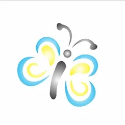 Stencil - 10x10cm - Borboleta - OPA0368 - Opa Criando Arte