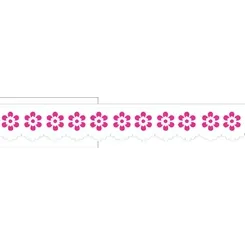 Stencil - 04x30cm - Bordado Flor - OPA760 - Opa Criando Arte