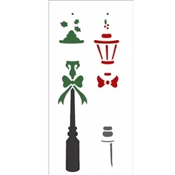 Stencil - 07x15cm - Poste de Luz - OPA3013 - Opa Criando Arte