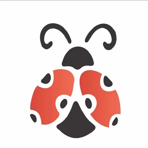 Stencil - 10x10cm - Joaninha - OPA1042 - Opa Criando Arte