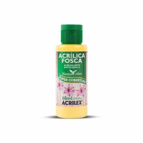 Tinta Acrílica Fosca - 60ml - Amarelo Limão - 504 - Acrilex