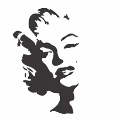 Stencil - 10x10cm - Marilyn Monroe - OPA361 - Opa Criando Arte