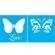 Stencil Duplo - 14x14cm - Borboleta Love - OPA1373 - Opa Criando Arte