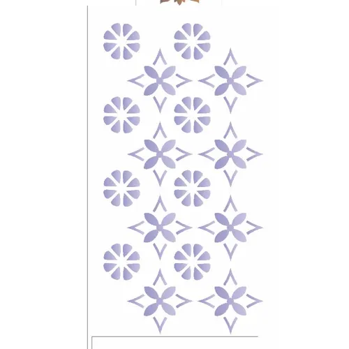 Stencil - 07x15cm - Flor - OPA1955 - Opa Criando Arte