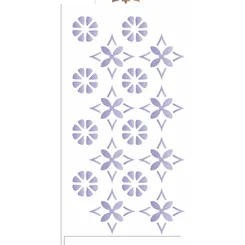 Stencil - 07x15cm - Flor - OPA1955 - Opa Criando Arte