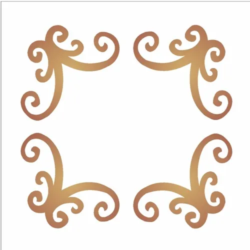 Stencil - 10x10cm - Moldura Pequena - OPA461 - Opa Criando Arte