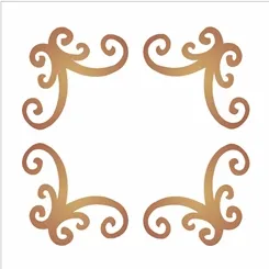 Stencil - 10x10cm - Moldura Pequena - OPA461 - Opa Criando Arte