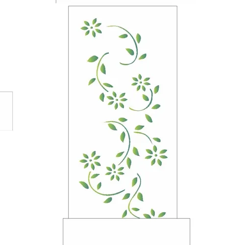 Stencil - 07x15cm - Estampa Flores Margarida - OPA1963 - Opa Criando Arte