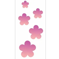 Stencil - 07x15cm - Flor I - OPA1960 - Opa Criando Arte