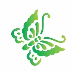 Stencil - 10x10cm - Borboleta SIlvestre - OPA777 - Opa Criando Arte