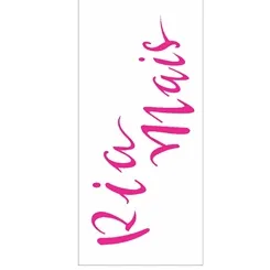 Stencil - 07x15cm - Frase Ria Mais - OPA2490 - Opa Criando Arte