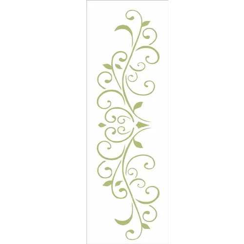 Stencil - 10x30cm - Arabresco Folhas e Coração - OPA2417 - Opa Criando Arte