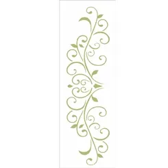 Stencil - 10x30cm - Arabresco Folhas e Coração - OPA2417 - Opa Criando Arte