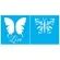 Stencil Duplo - 14x14cm - Borboleta live - OPA1372 - Opa Criando Arte