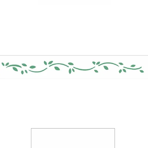 Stencil - 07x15cm - Estampa Flores Arabesco - OPA192 - Opa Criando Arte