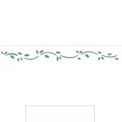 Stencil - 07x15cm - Estampa Flores Arabesco - OPA192 - Opa Criando Arte