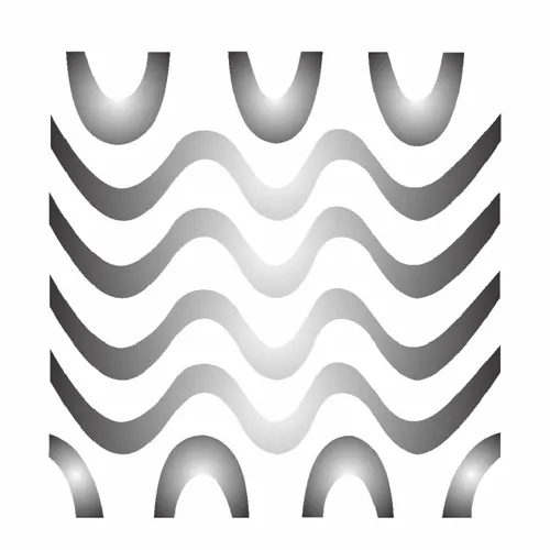 Stencil - 10x10cm - Calcada Copacabana - OPA0456 - Opa Criando Arte