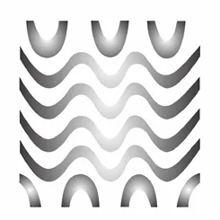 Stencil - 10x10cm - Calcada Copacabana - OPA0456 - Opa Criando Arte