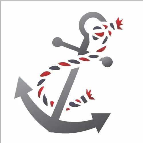 Stencil - 10x10cm - Infantil Ancora - OPA1707 - Opa Criando Arte