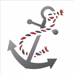 Stencil - 10x10cm - Infantil Ancora - OPA1707 - Opa Criando Arte